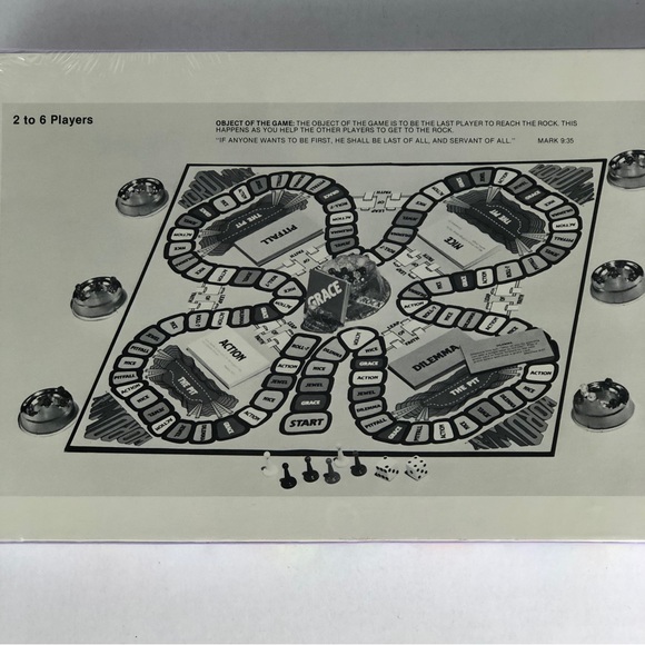 Vintage Word Way Inc Jesus The Rock Grace Bible Learning Tool Game Board 80’s - Picture 5 of 7